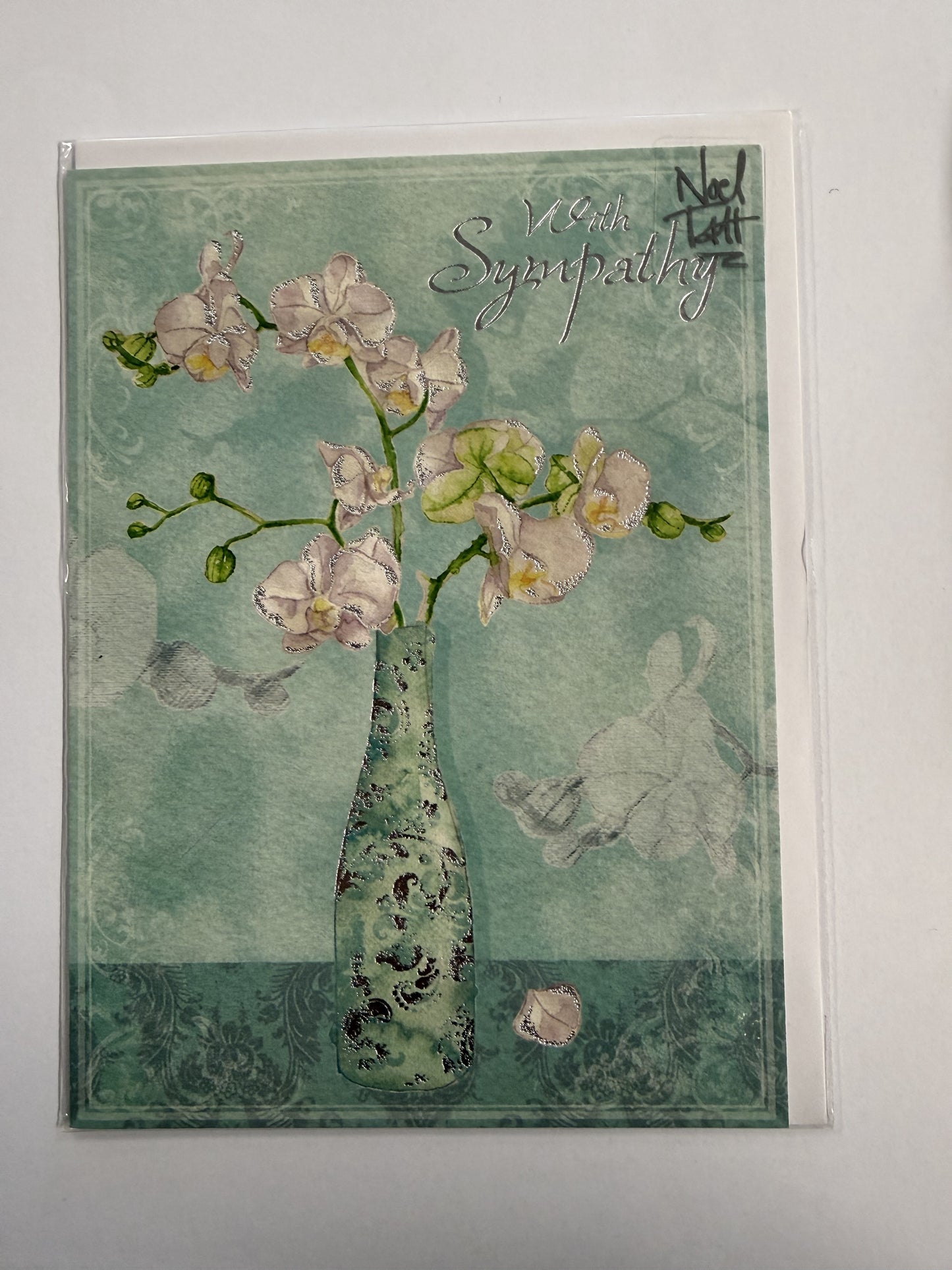 Card: With Sympathy by Noel Tatt (green)