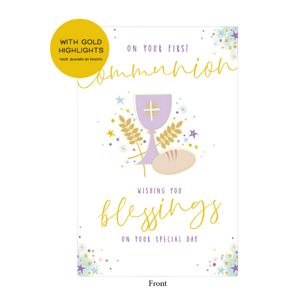 Card: FHC Blessings with gold highlights