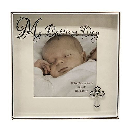 Photo frame: Baptism White finish