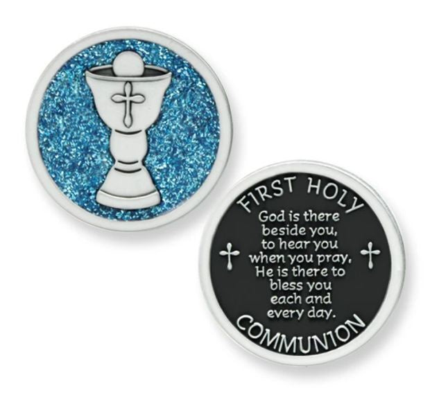 Pocket Token First Holy Communion Blue