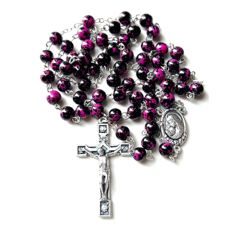 Rosary: Purple Mottled