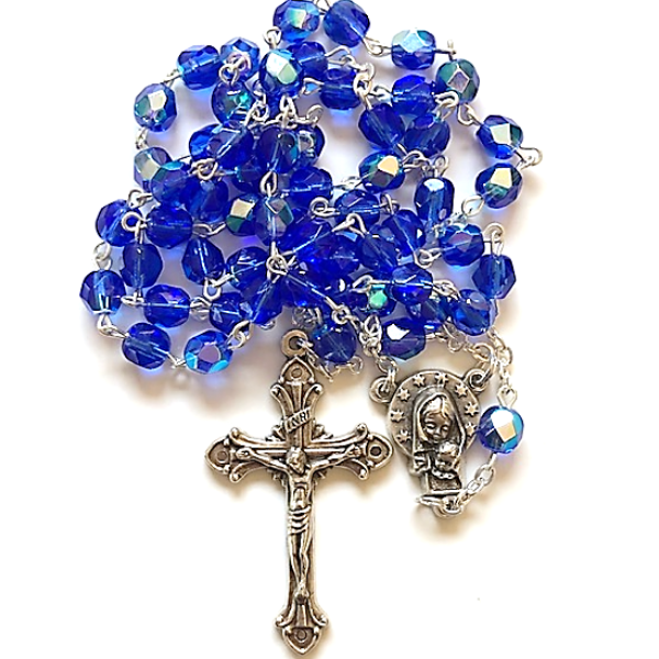 Rosary: Crystal glass bead 6mm