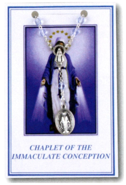 Chaplet: Immaculate Conception with blue beads