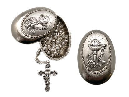 Rosary: FHC in silver case