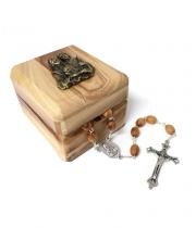 Rosary: Olive Wood Box & Rosary