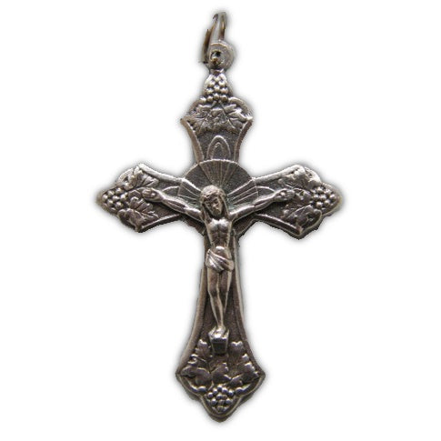 Crucifix: Vine, metal 4cm x 2.5cm