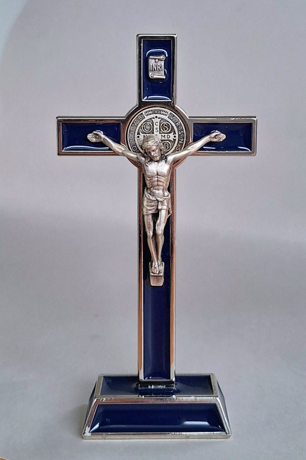 Crucifix: St Benedict Standing 14.5cm