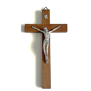 Crucifix: 20cm Mahogany Wood