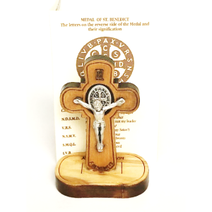 Cross: St Benedict Olive Wood 4.7cm