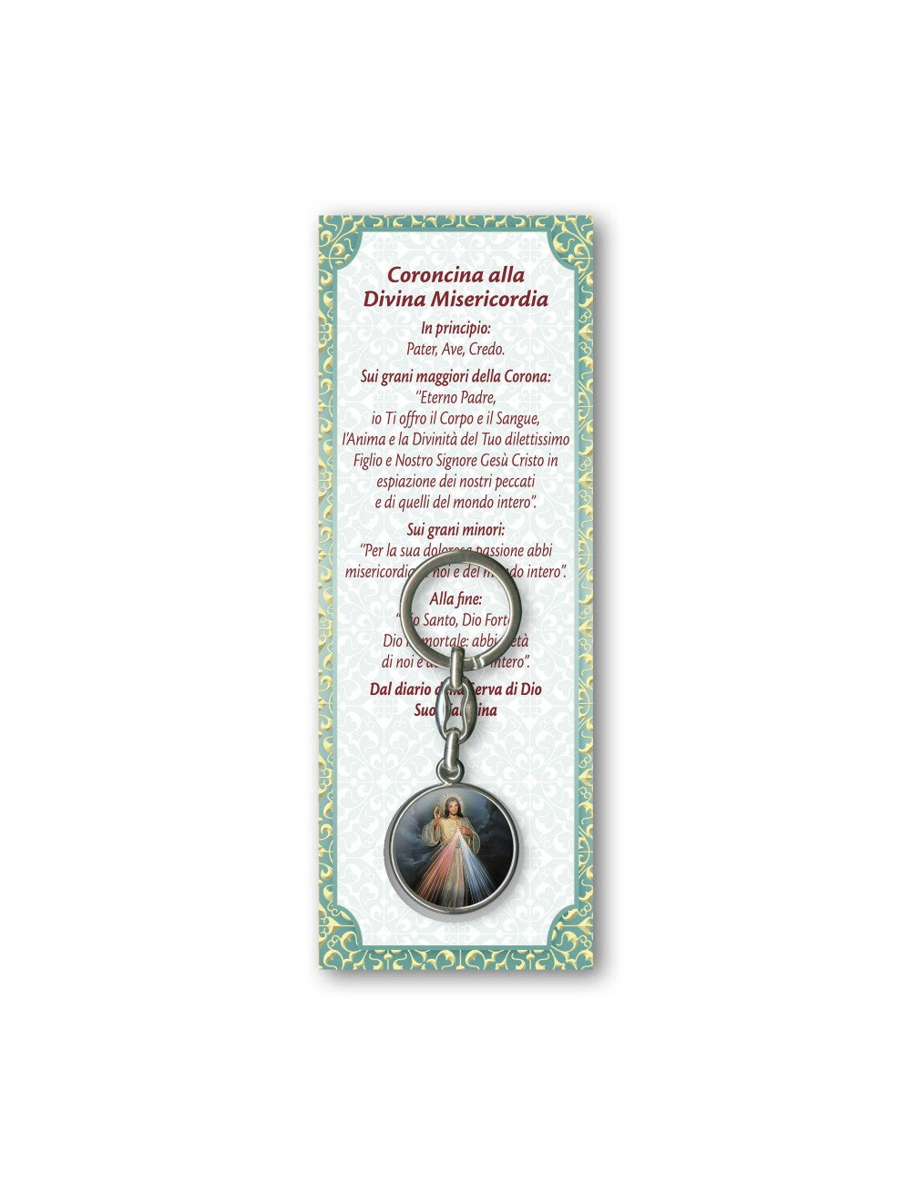 Keyring: Double-sided Divine Mercy/St Faustina