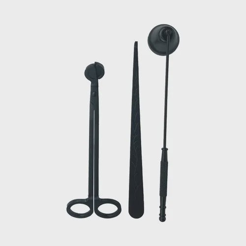 Candle Care Kit: Black Stainless Steel