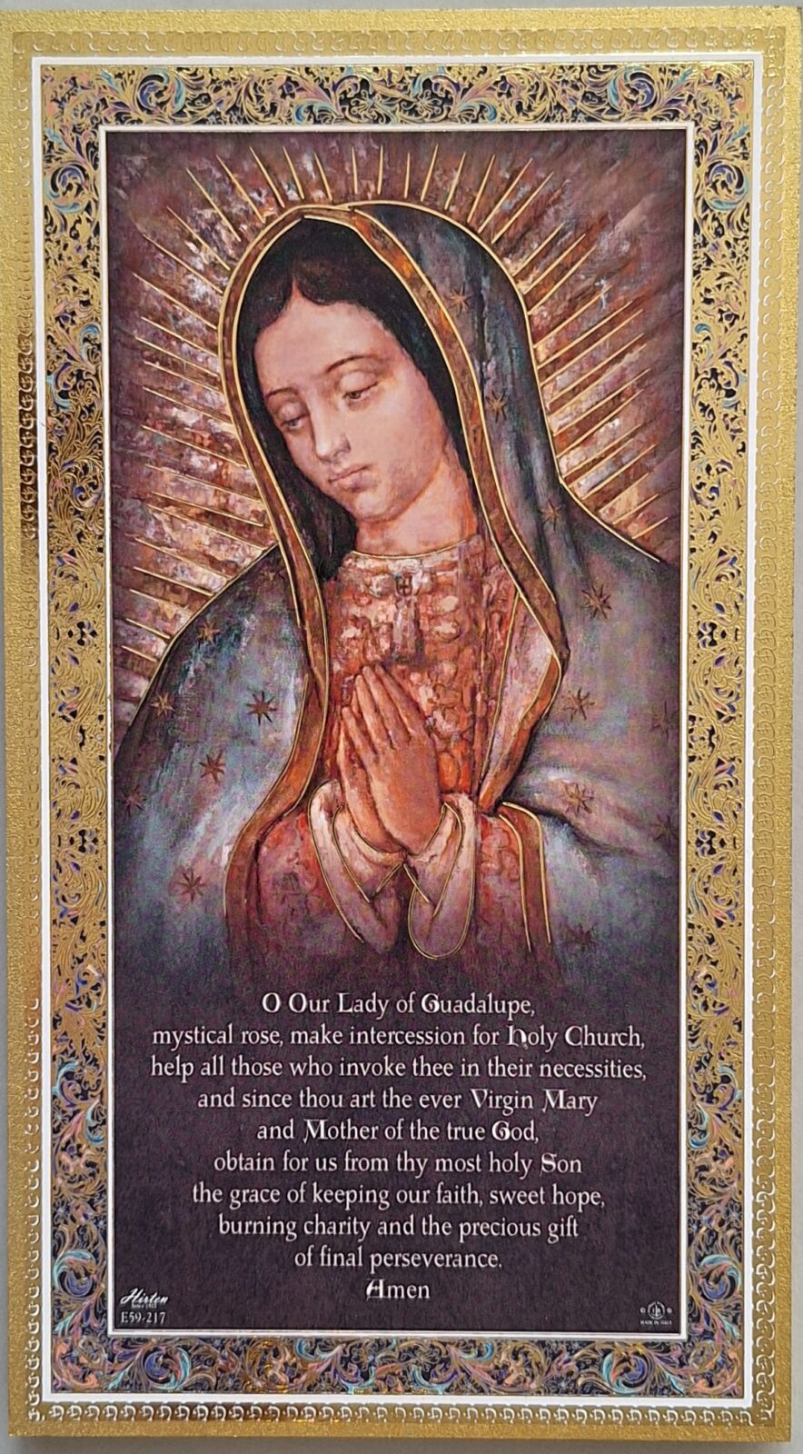 Plaque: Wood with Gold Detailed Frame