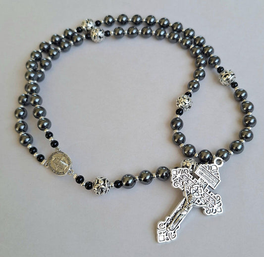 Rosary: Hematite Silver