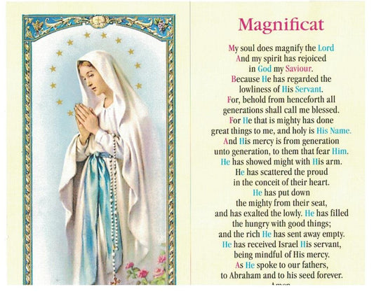 Holy Card: Lourdes Magnificat Prayer