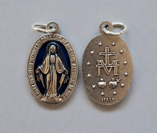 Medal: Miraculous Blue enamel 20mm