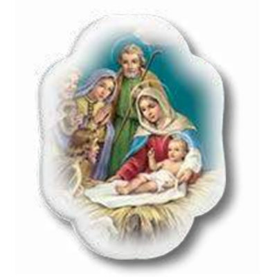 Plaque: Resin Christmas Holy Family