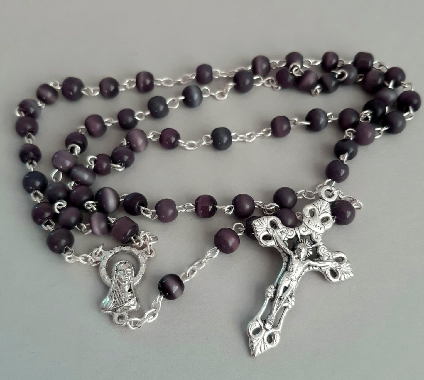 Rosary: Glass, Purple