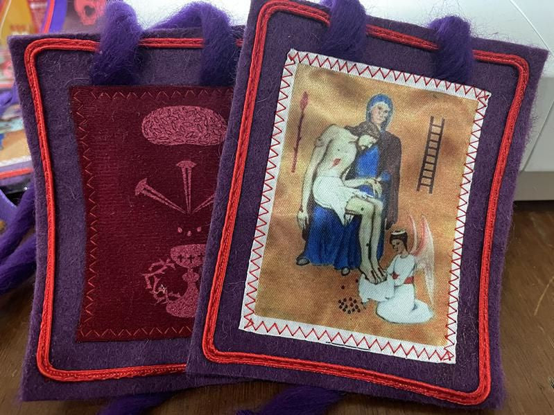 Scapular: Purple, of Protection Marie-Julie Jahenny