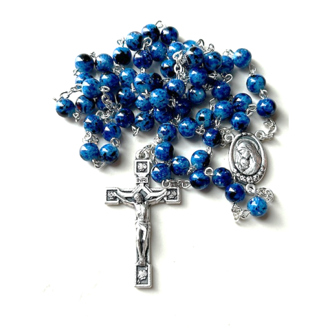 Rosary: Blue Mottled