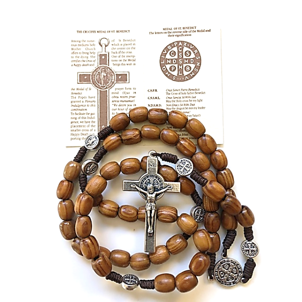 Rosary: St Benedict with card