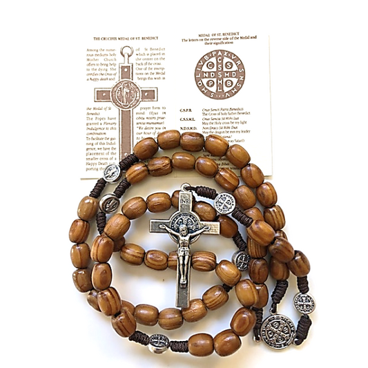 Rosary: St Benedict with card