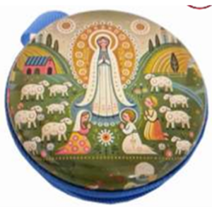 Rosary Case: Metal round with zip