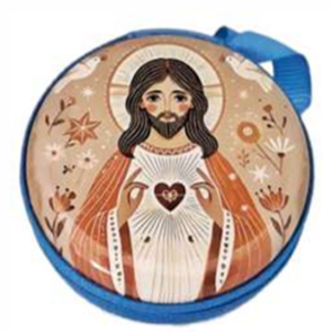 Rosary Case: Metal round with zip