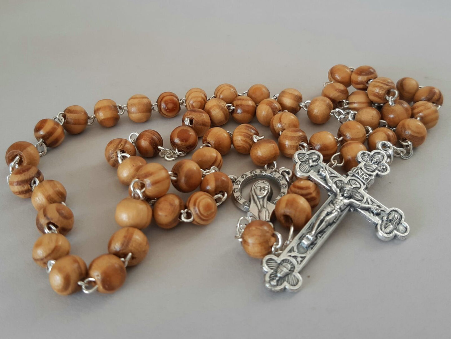 Rosary: Wood w/round bead from Portugal