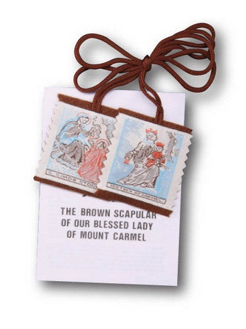 Scapular:Brown/Embroidered