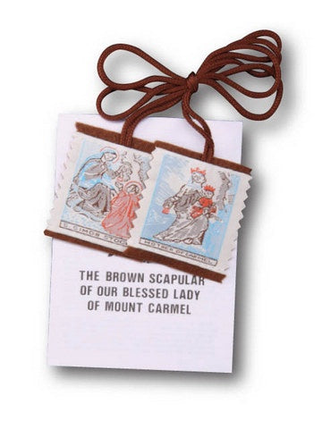 Scapular: Brown/Embroidered