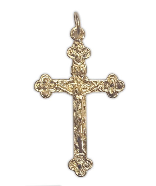 Crucifix: 37mm Gold