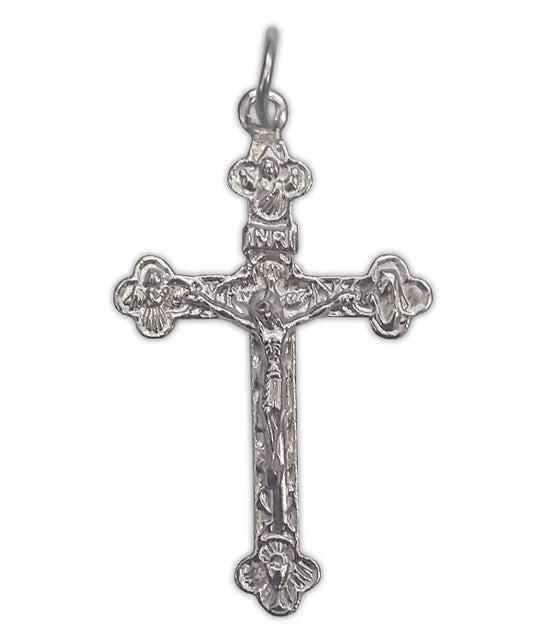 Crucifix: 37mm Silver