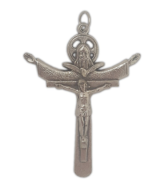 Crucifix: Trinity Pewter