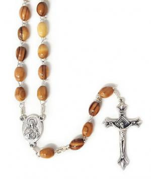 Rosary Olive Wood oval from Bethlehem