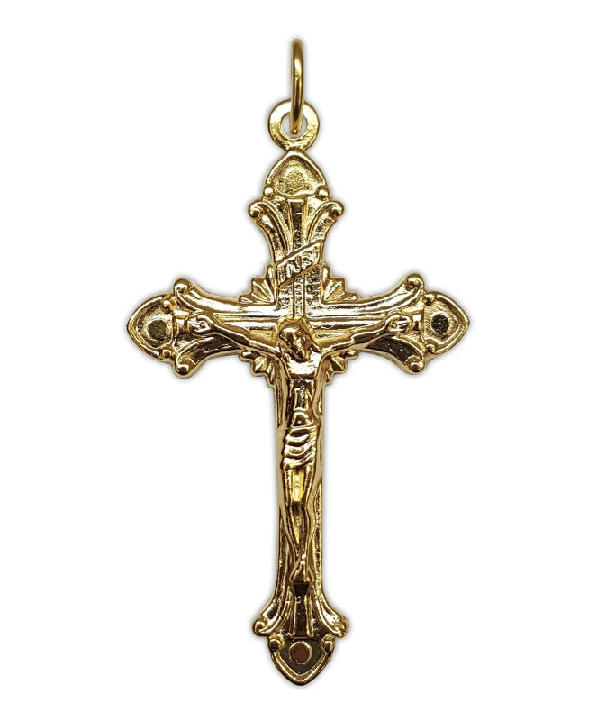 Crucifix: Gold 40mm
