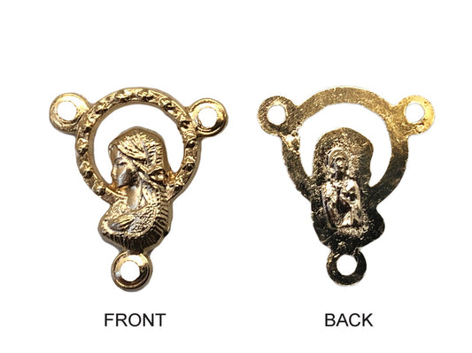 Rosary Centrepiece Gold Mary 13mm