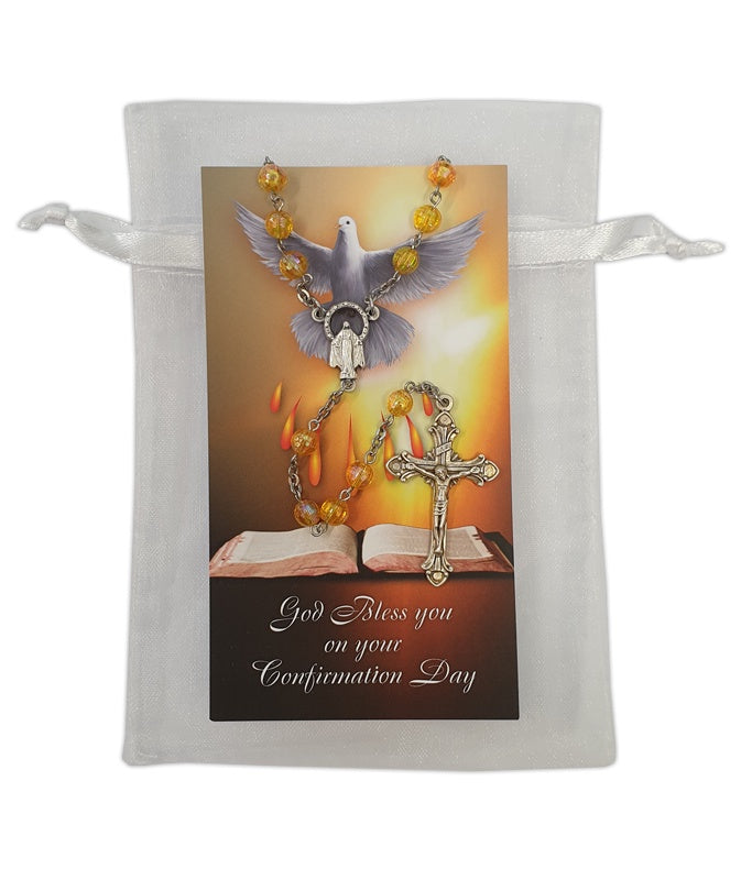 Rosary: Confirmation Gift Set with Holy Card