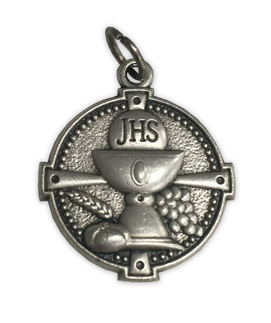 Medal: First Holy Communion Silver Oxide