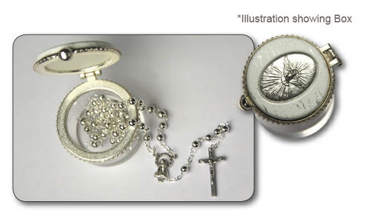 Rosary: Confirmation in dove gift box