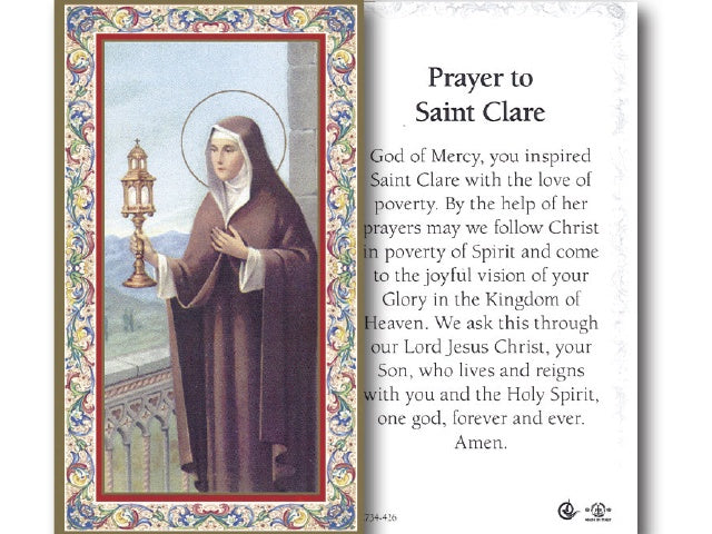 Holy Card: St Clare