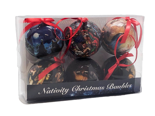 Christmas Baubles Nativity - set of 6