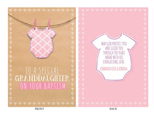 Card: To A Special Granddaughter Baptism