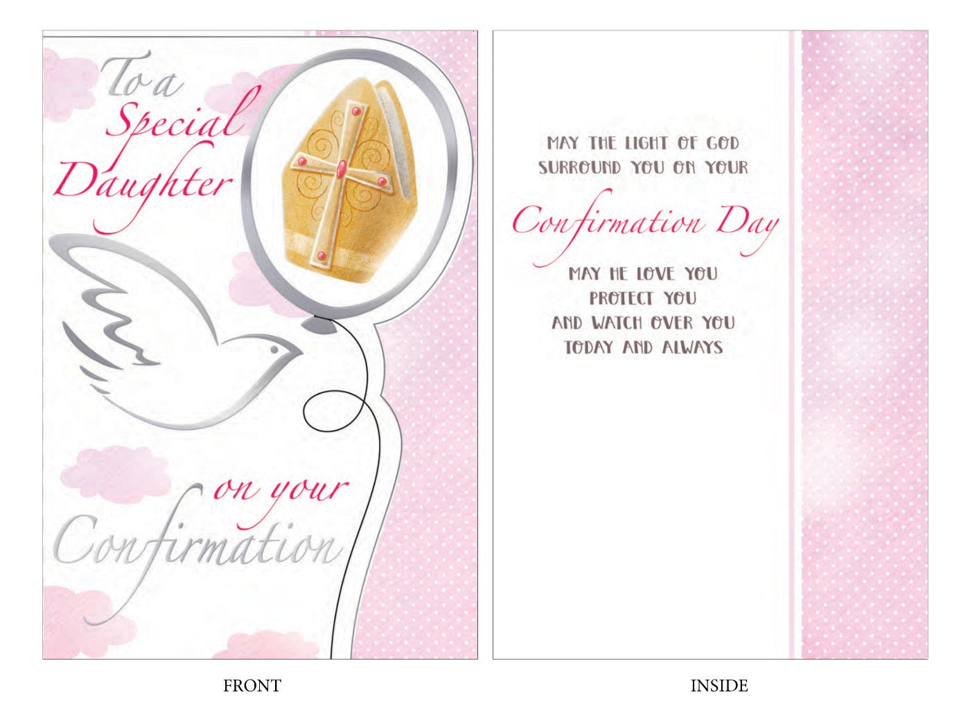 Card: Confirmation Daughter Embossed