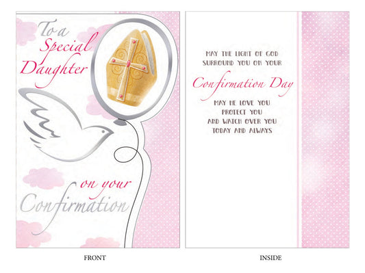 Card: Confirmation Daughter Embossed