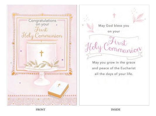 Card: First Holy Communion Congratulations Girl