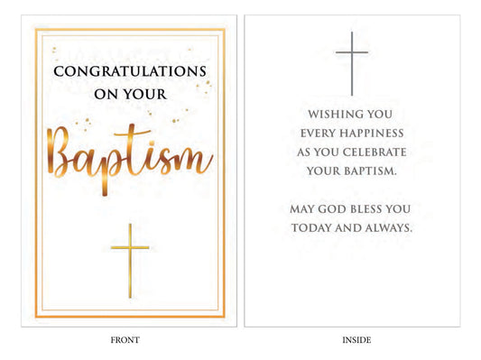 Card: Congratulations on your Baptism