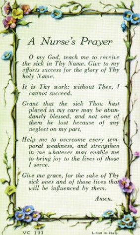 Holy Card: A Nurse's Prayer