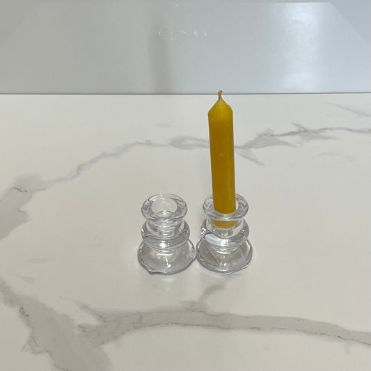 Candle holder: clear glass 55x65mm