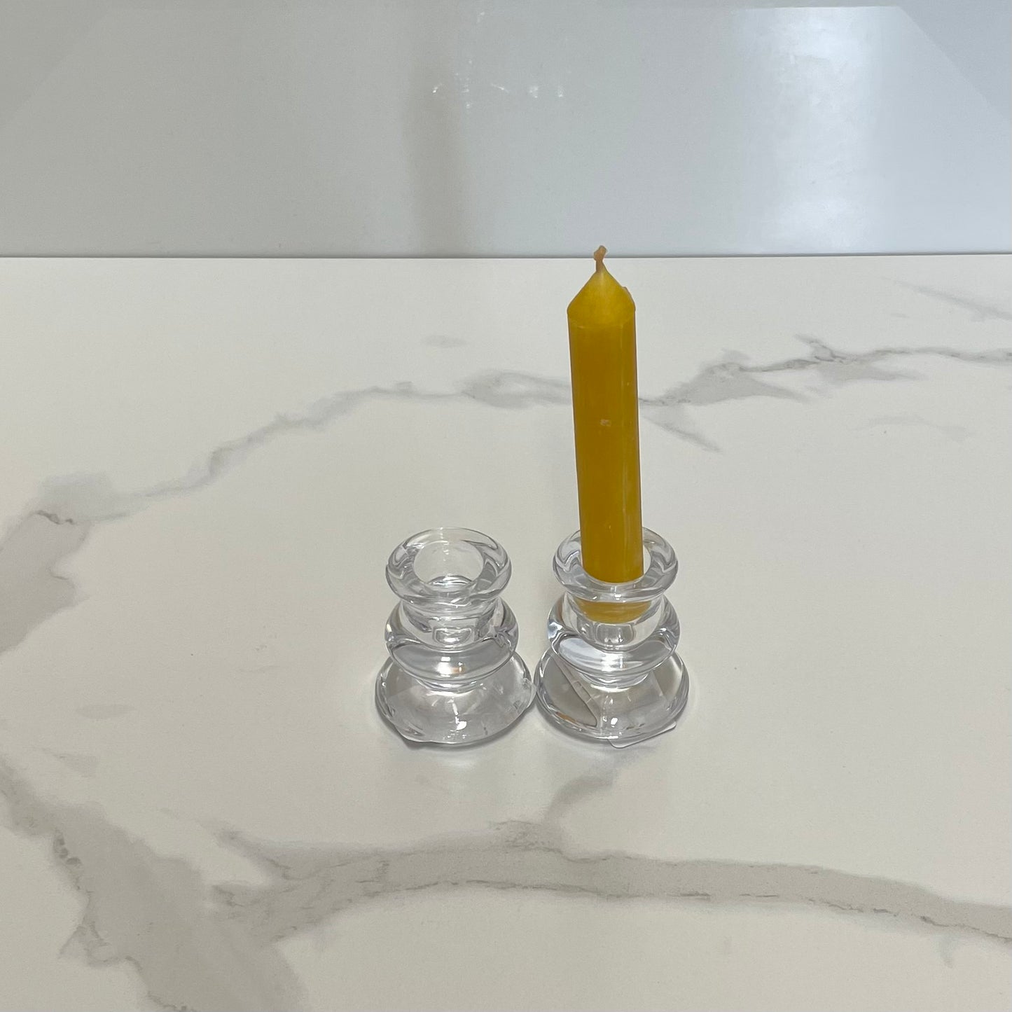 Candle holder: clear glass 55x65mm