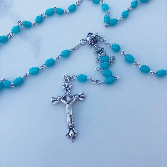 First Communion Rosaries - Blue